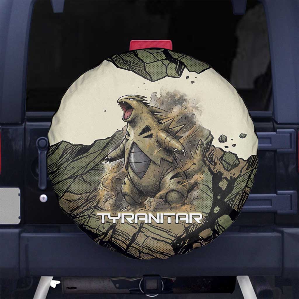 Tyranitar Rock Smash Spare Tire Cover Tyranitar’s Seismic Roar - Monster of the Mountains