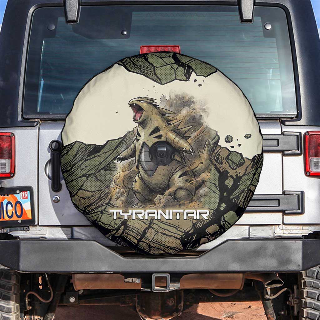 Tyranitar Rock Smash Spare Tire Cover Tyranitar’s Seismic Roar - Monster of the Mountains