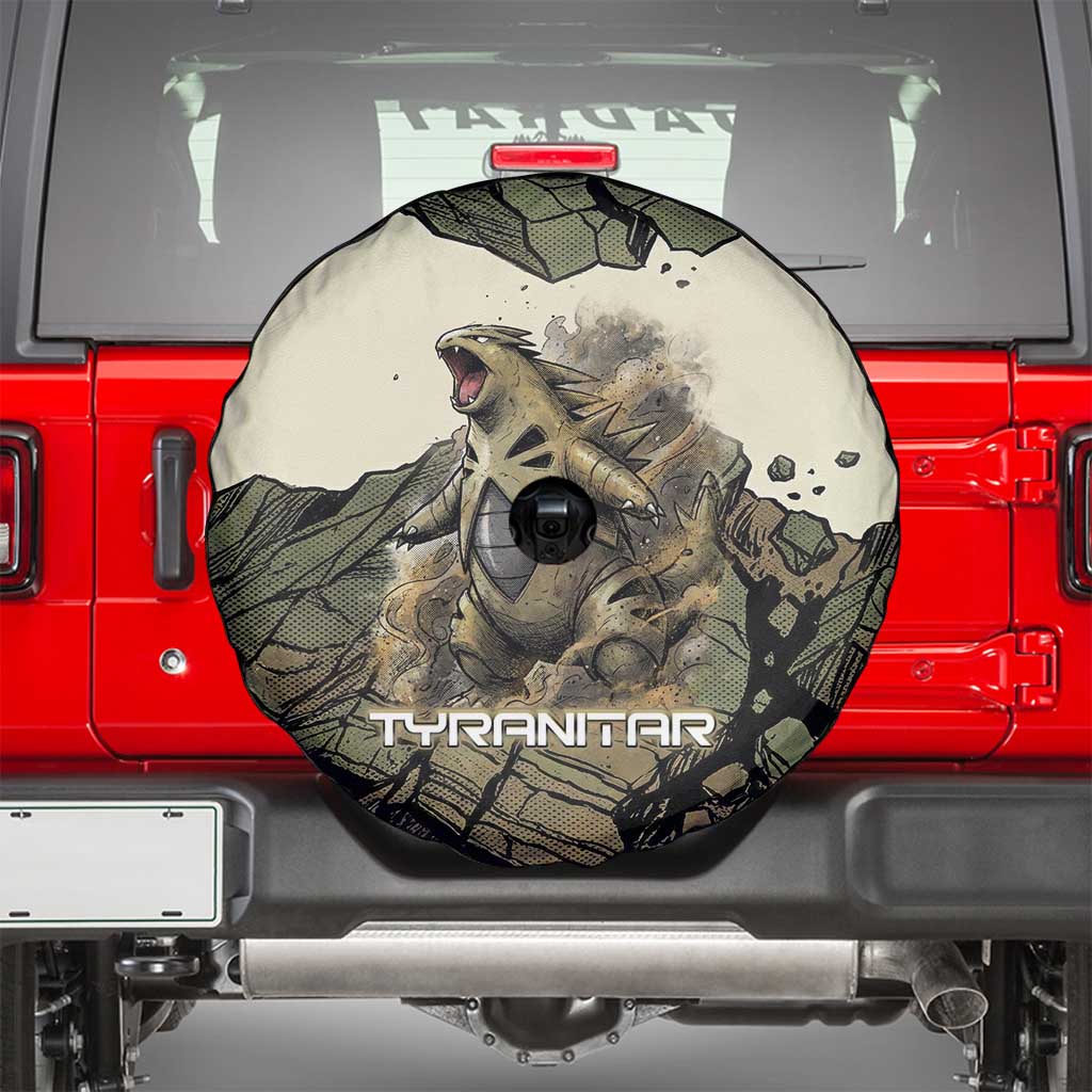 Tyranitar Rock Smash Spare Tire Cover Tyranitar’s Seismic Roar - Monster of the Mountains