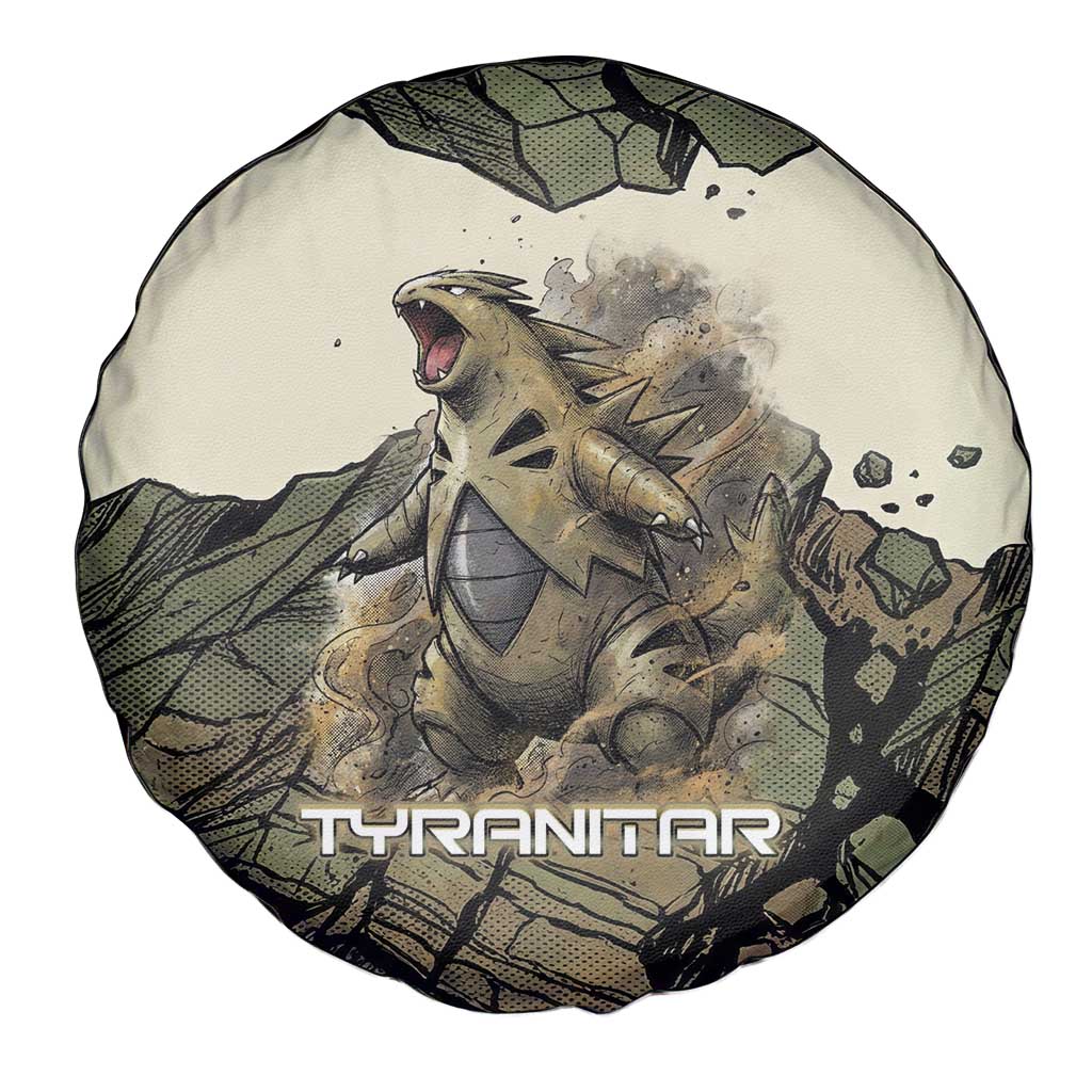 Tyranitar Rock Smash Spare Tire Cover Tyranitar’s Seismic Roar - Monster of the Mountains