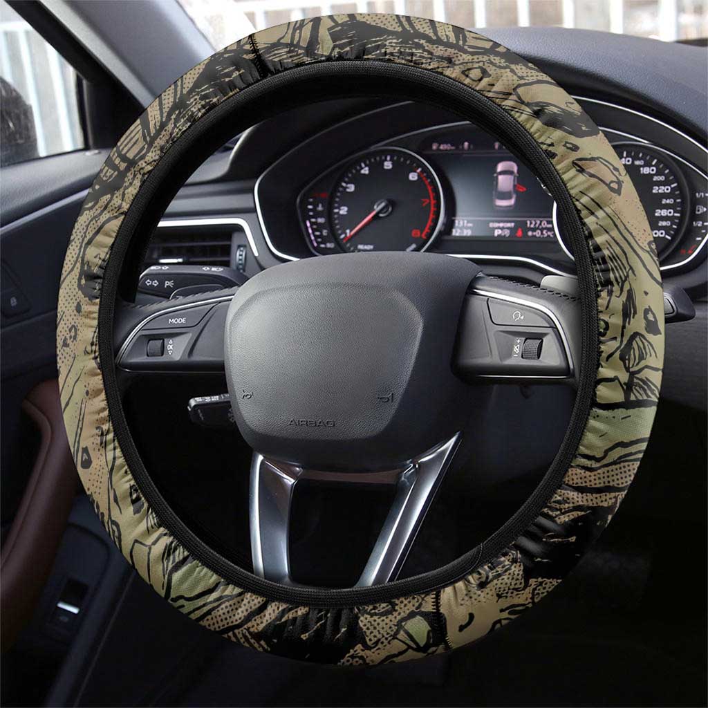 Tyranitar Rock Smash Steering Wheel Cover Tyranitar’s Seismic Roar - Monster of the Mountains
