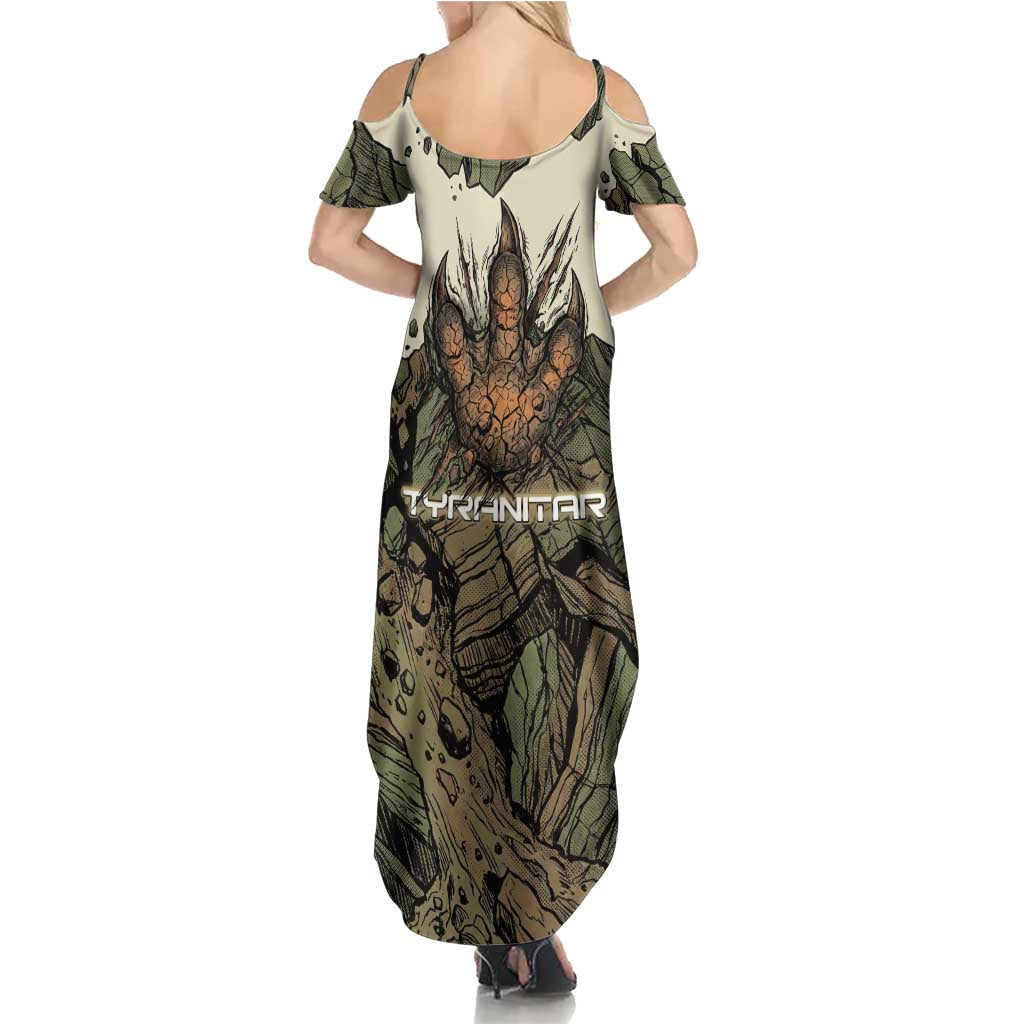 Tyranitar Rock Smash Summer Maxi Dress Tyranitar’s Seismic Roar - Monster of the Mountains