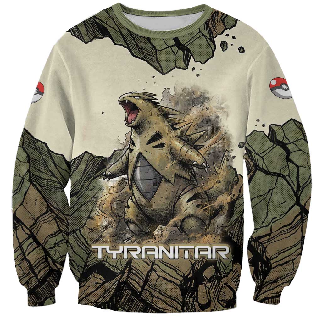Tyranitar Rock Smash Sweatshirt Tyranitar’s Seismic Roar - Monster of the Mountains