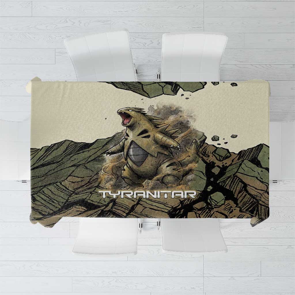 Tyranitar Rock Smash Tablecloth Tyranitar’s Seismic Roar - Monster of the Mountains