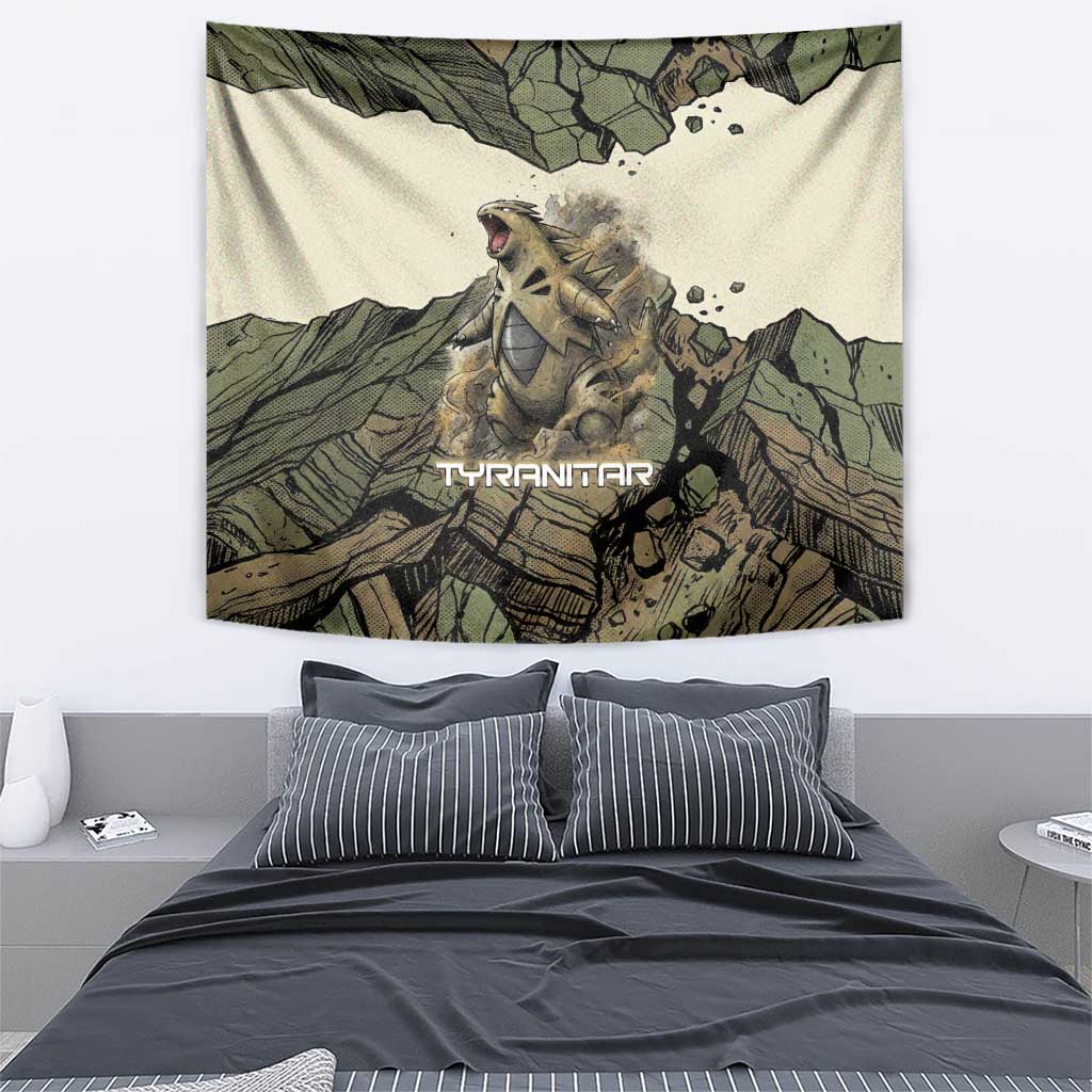 Tyranitar Rock Smash Tapestry Tyranitar’s Seismic Roar - Monster of the Mountains