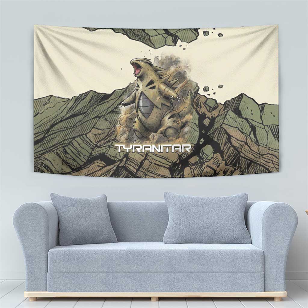 Tyranitar Rock Smash Tapestry Tyranitar’s Seismic Roar - Monster of the Mountains