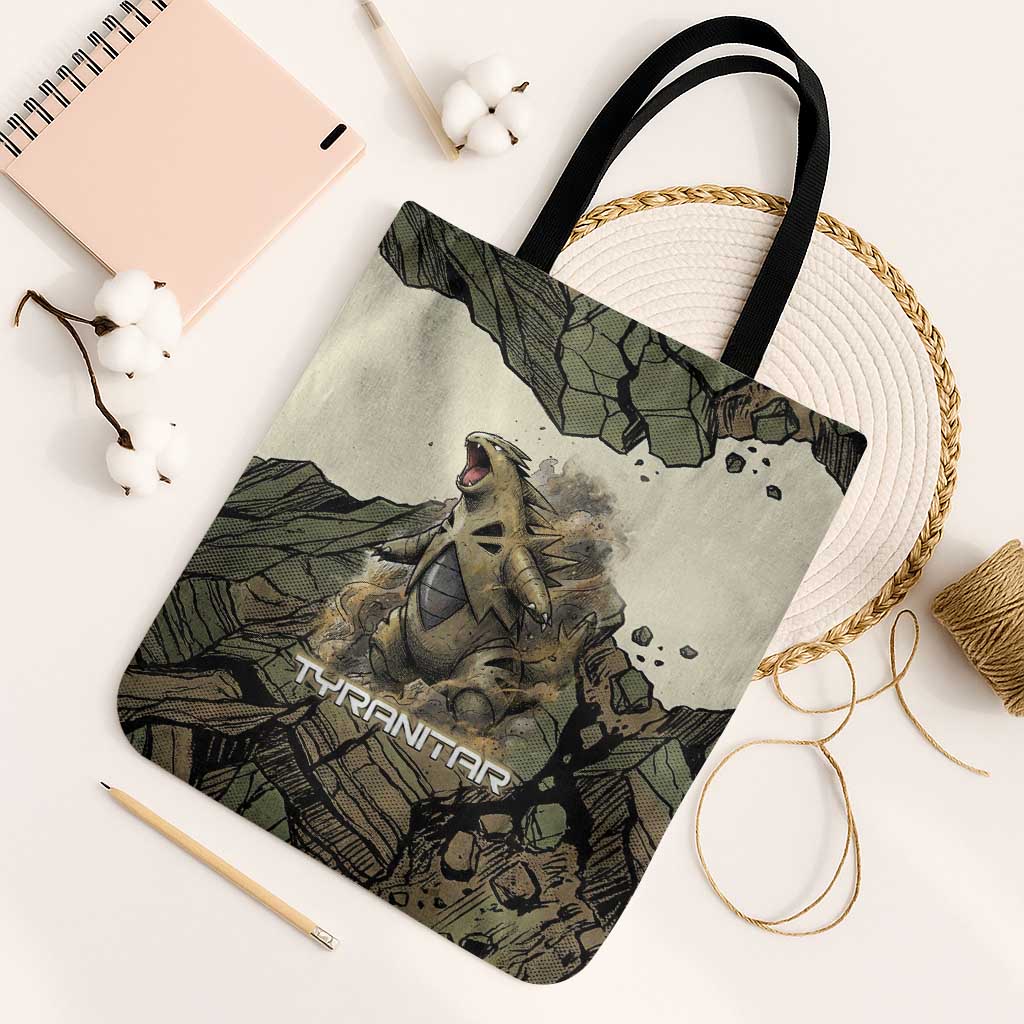 Tyranitar Rock Smash Tote Bag Tyranitar’s Seismic Roar - Monster of the Mountains