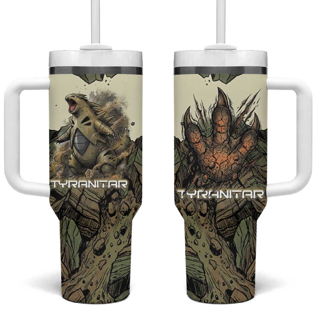 Tyranitar Rock Smash Tumbler With Handle Tyranitar’s Seismic Roar - Monster of the Mountains
