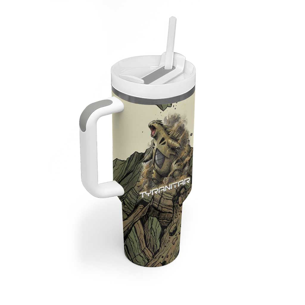 Tyranitar Rock Smash Tumbler With Handle Tyranitar’s Seismic Roar - Monster of the Mountains