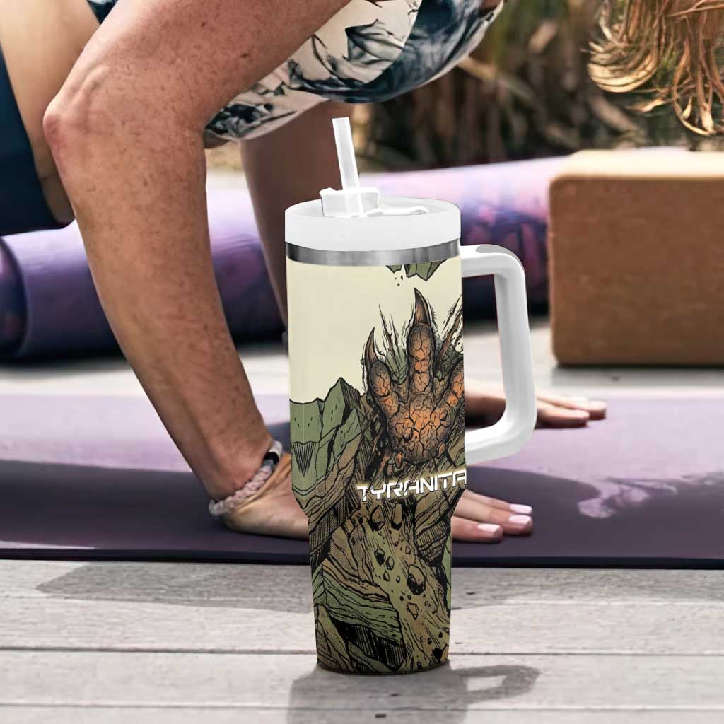 Tyranitar Rock Smash Tumbler With Handle Tyranitar’s Seismic Roar - Monster of the Mountains