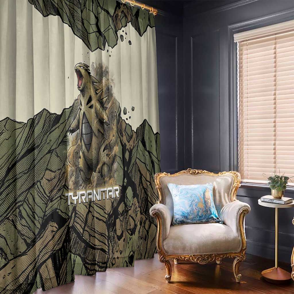 Tyranitar Rock Smash Window Curtain Tyranitar’s Seismic Roar - Monster of the Mountains