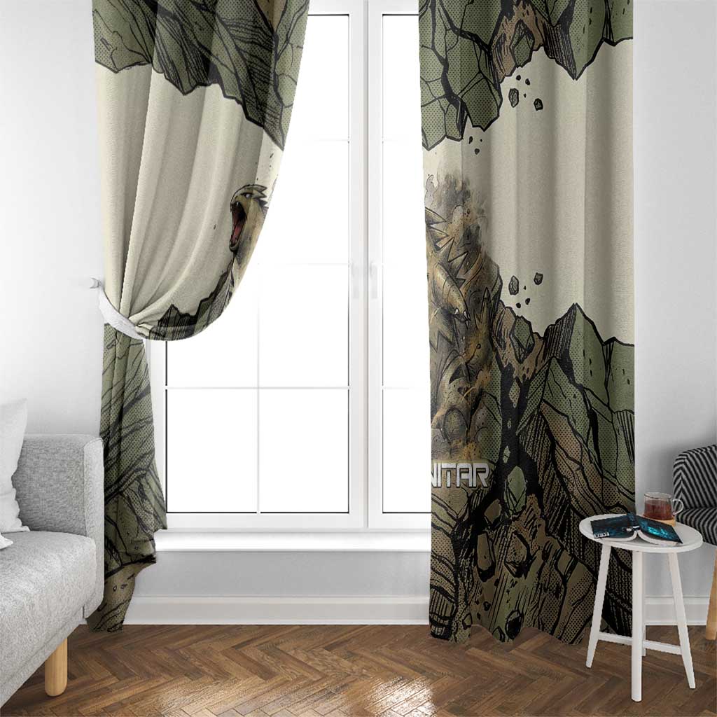 Tyranitar Rock Smash Window Curtain Tyranitar’s Seismic Roar - Monster of the Mountains