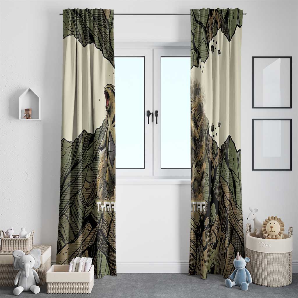 Tyranitar Rock Smash Window Curtain Tyranitar’s Seismic Roar - Monster of the Mountains