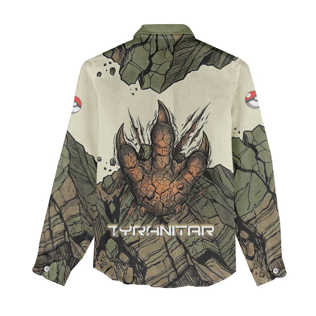 Tyranitar Rock Smash Women Casual Shirt Tyranitar’s Seismic Roar - Monster of the Mountains
