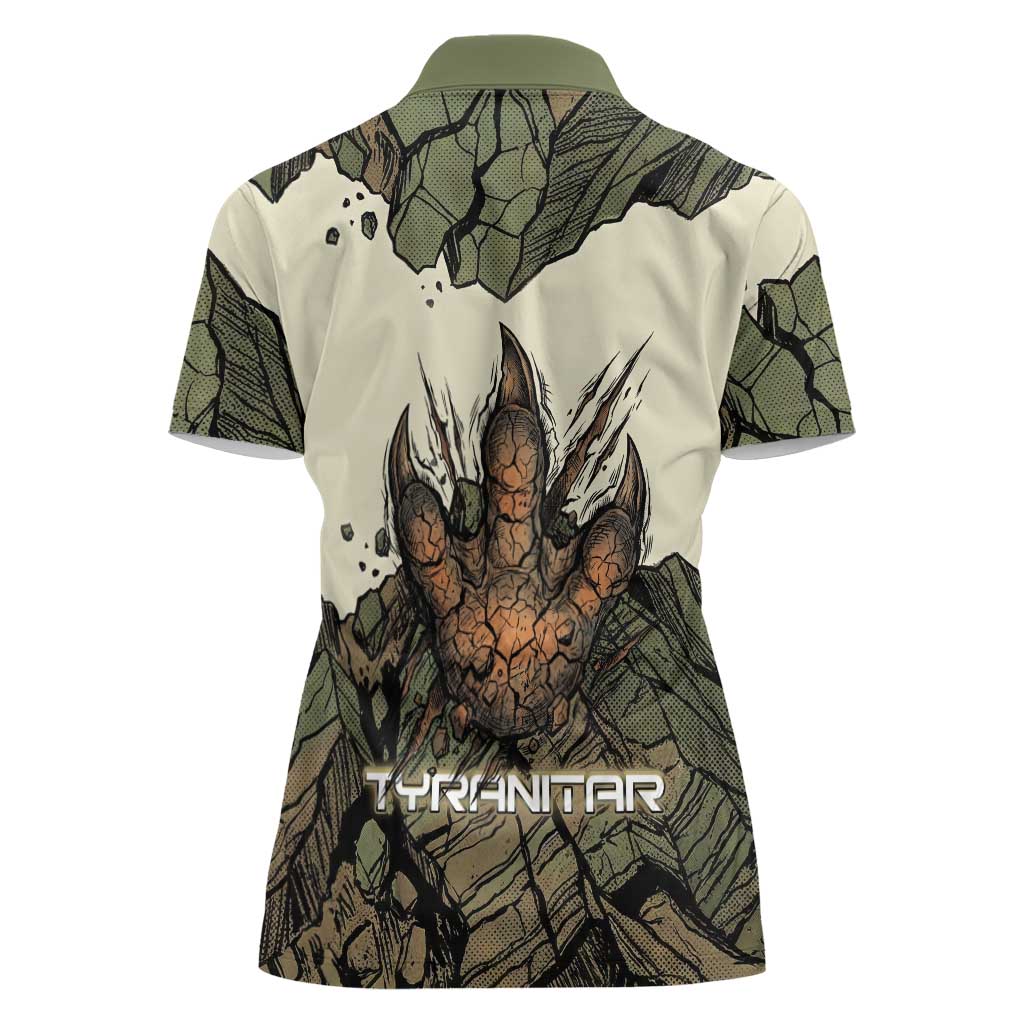 Tyranitar Rock Smash Women Polo Shirt Tyranitar’s Seismic Roar - Monster of the Mountains