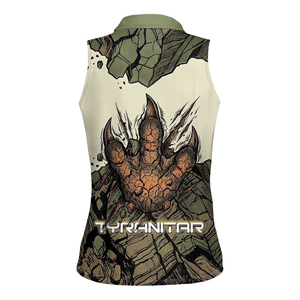 Tyranitar Rock Smash Women Sleeveless Polo Shirt Tyranitar’s Seismic Roar - Monster of the Mountains
