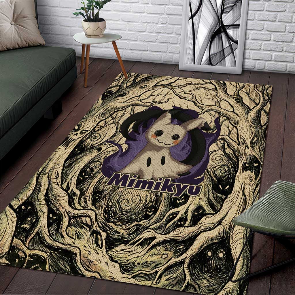 Mimikyu Forest Shadows Area Rug Mimikyu’s Curse - Shadows Beneath the Mask