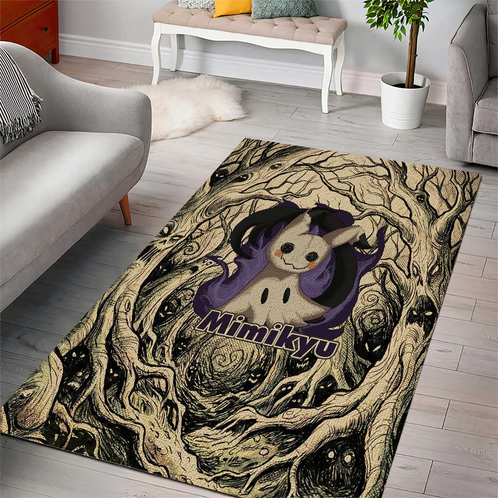 Mimikyu Forest Shadows Area Rug Mimikyu’s Curse - Shadows Beneath the Mask