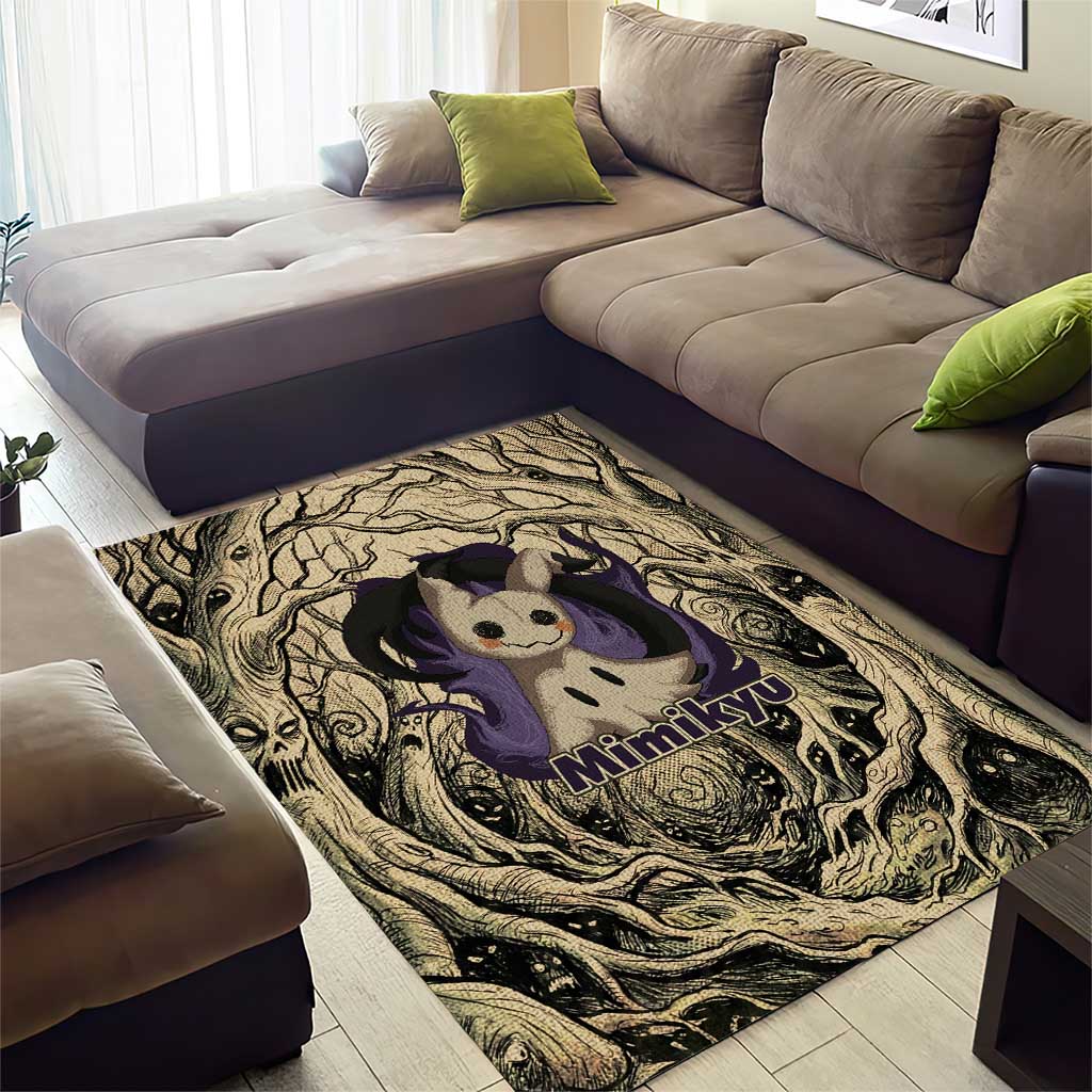 Mimikyu Forest Shadows Area Rug Mimikyu’s Curse - Shadows Beneath the Mask