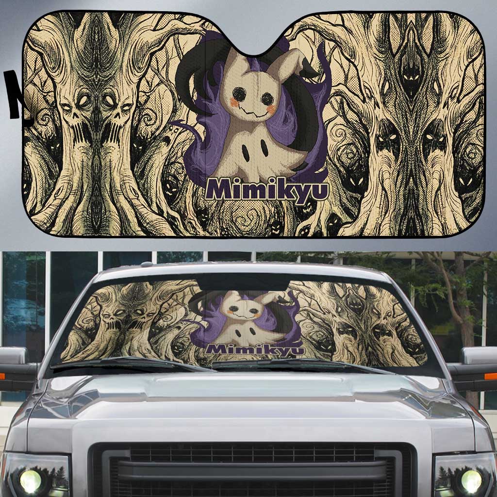 Mimikyu Forest Shadows Auto Sun Shade Mimikyu’s Curse - Shadows Beneath the Mask