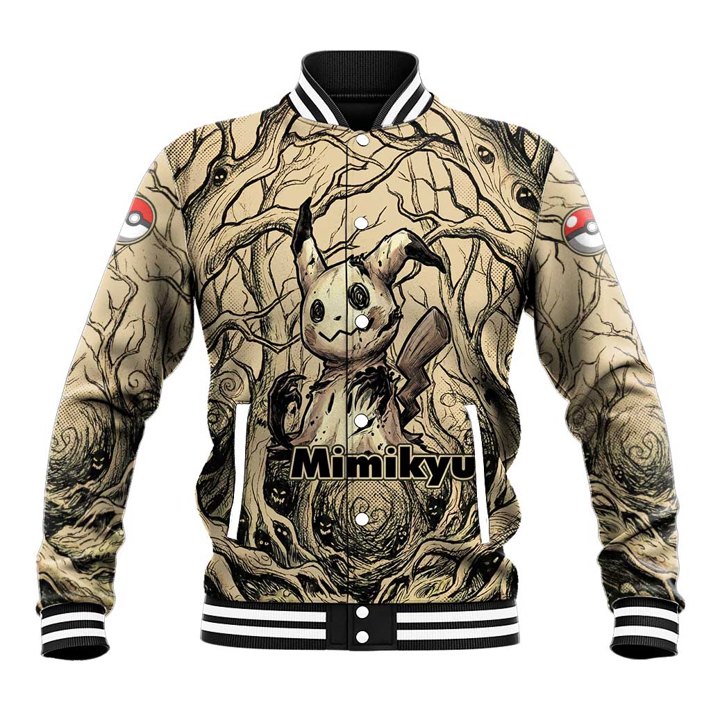 Mimikyu Forest Shadows Baseball Jacket Mimikyu’s Curse - Shadows Beneath the Mask
