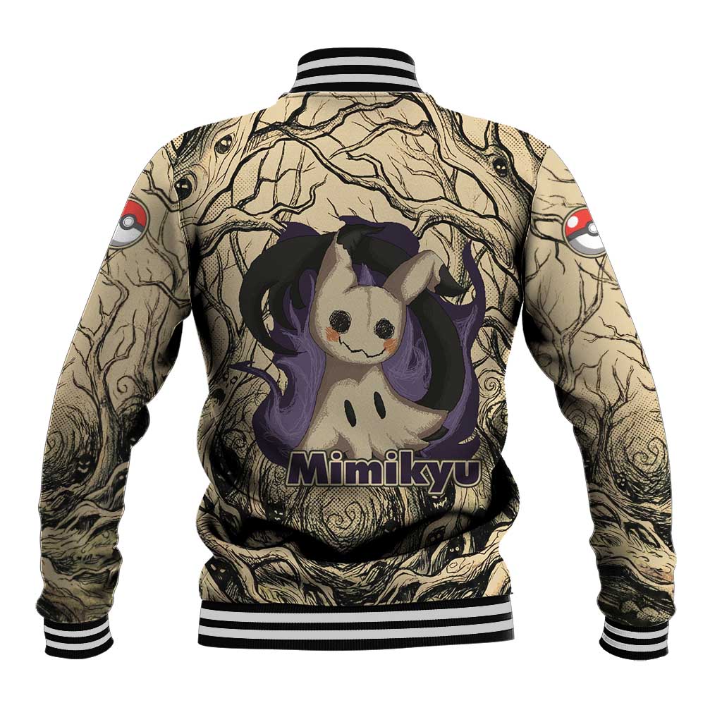 Mimikyu Forest Shadows Baseball Jacket Mimikyu’s Curse - Shadows Beneath the Mask