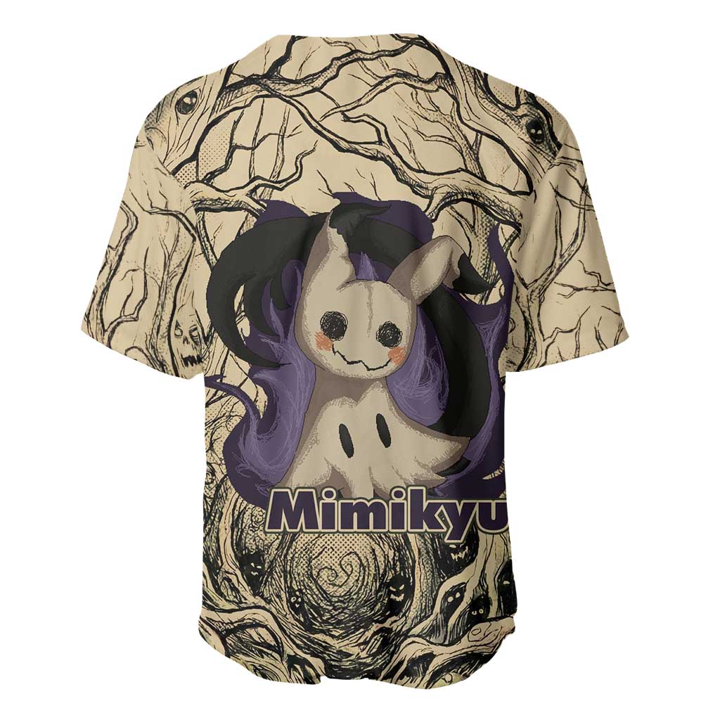 Mimikyu Forest Shadows Baseball Jersey Mimikyu’s Curse - Shadows Beneath the Mask