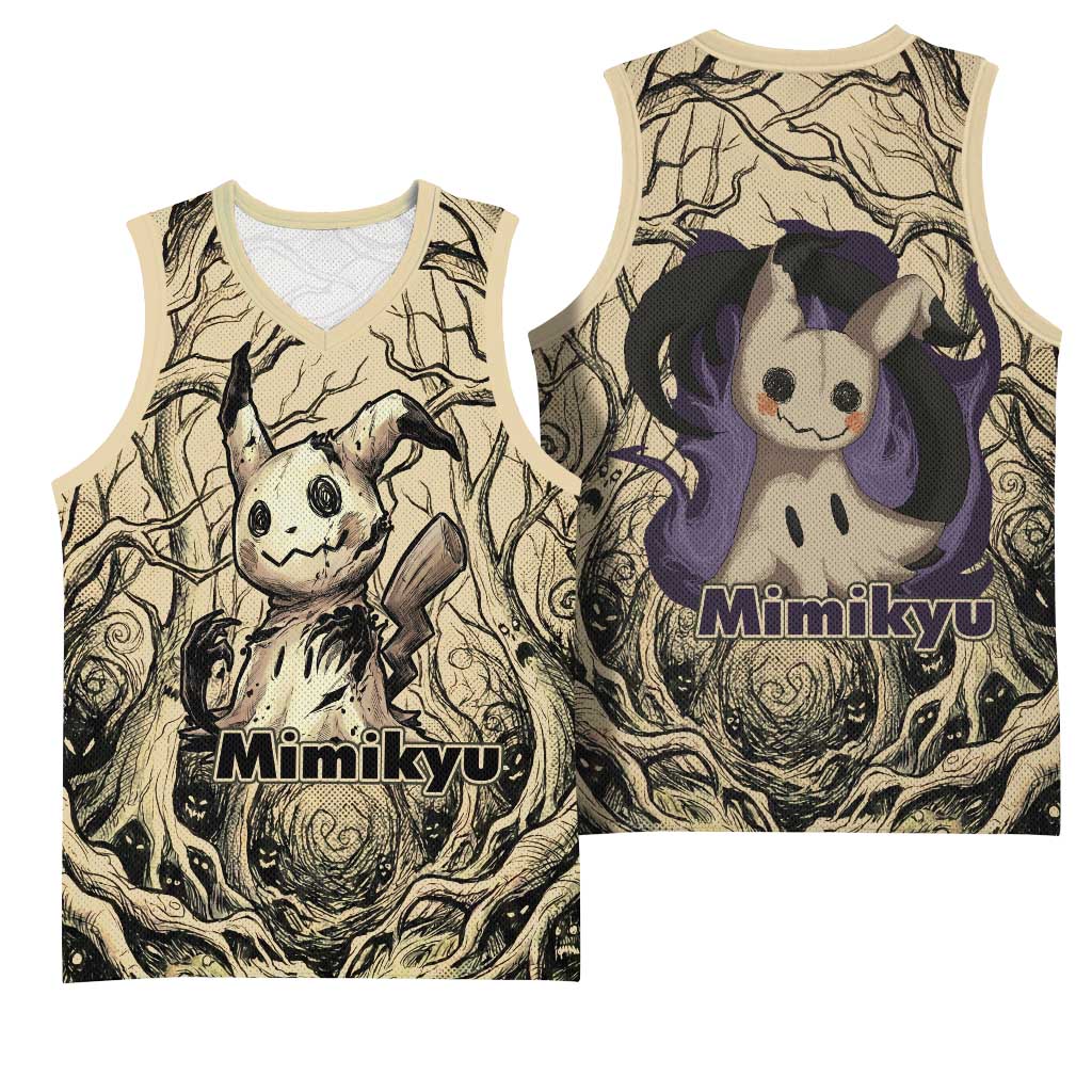 Mimikyu Forest Shadows Basketball Jersey Mimikyu’s Curse - Shadows Beneath the Mask