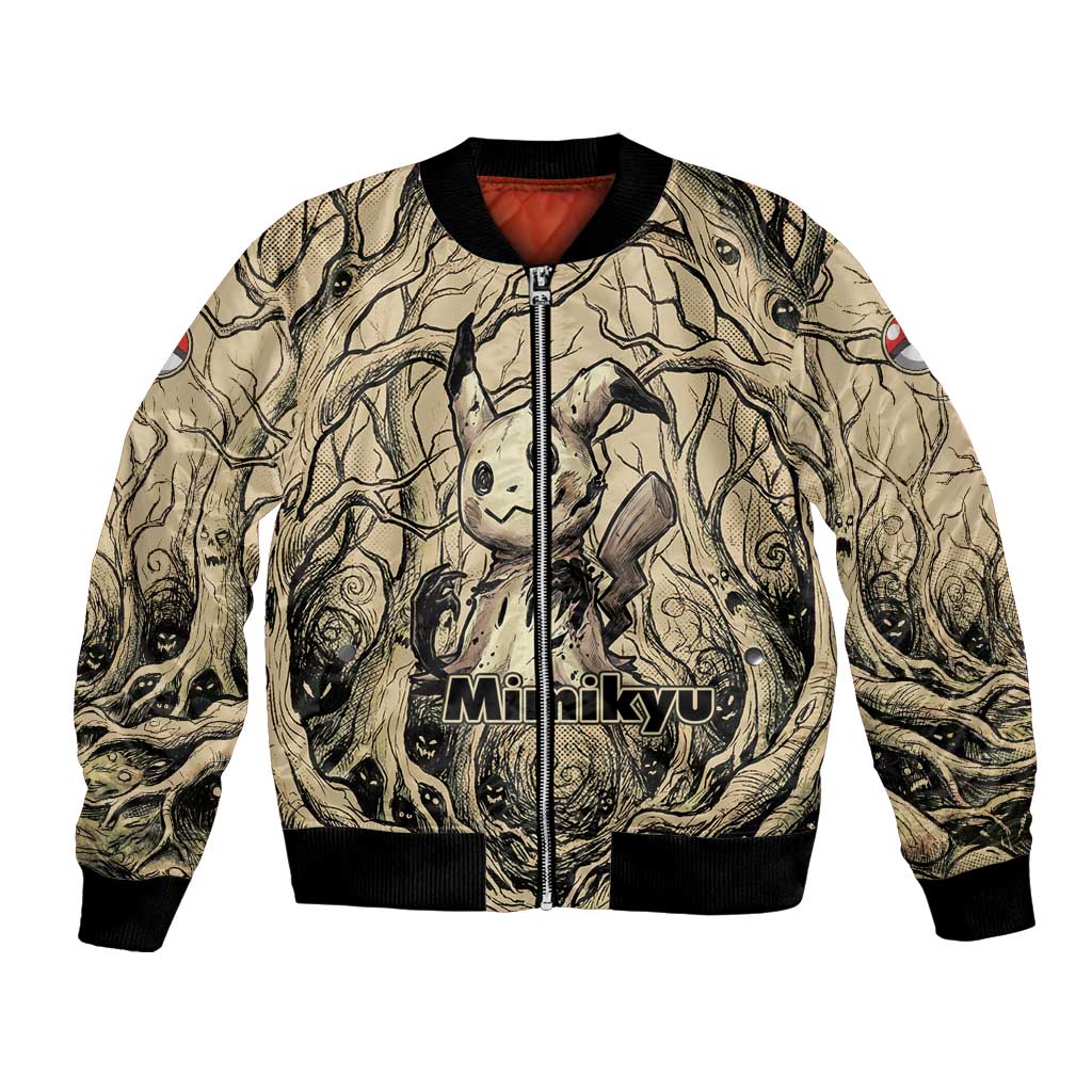 Mimikyu Forest Shadows Bomber Jacket Mimikyu’s Curse - Shadows Beneath the Mask