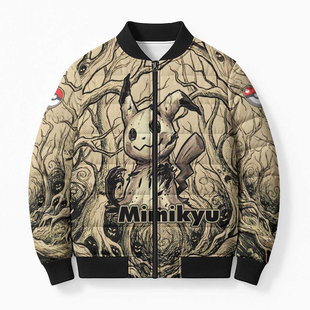 Mimikyu Forest Shadows Bomber Puffer Jacket Mimikyu’s Curse - Shadows Beneath the Mask