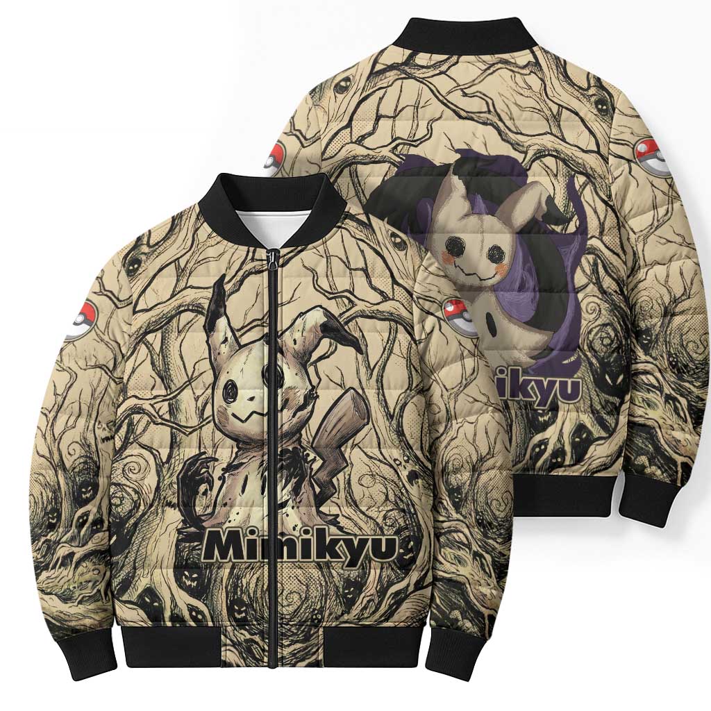 Mimikyu Forest Shadows Bomber Puffer Jacket Mimikyu’s Curse - Shadows Beneath the Mask