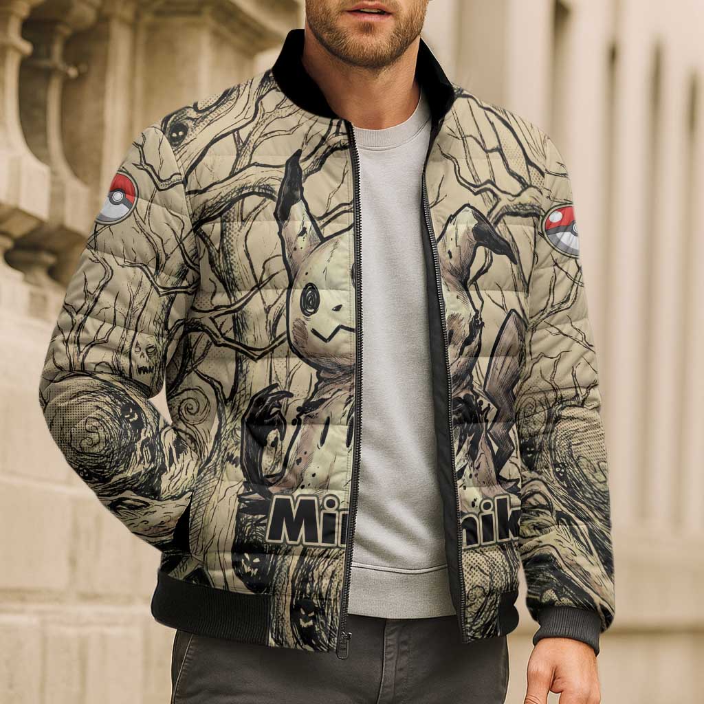 Mimikyu Forest Shadows Bomber Puffer Jacket Mimikyu’s Curse - Shadows Beneath the Mask