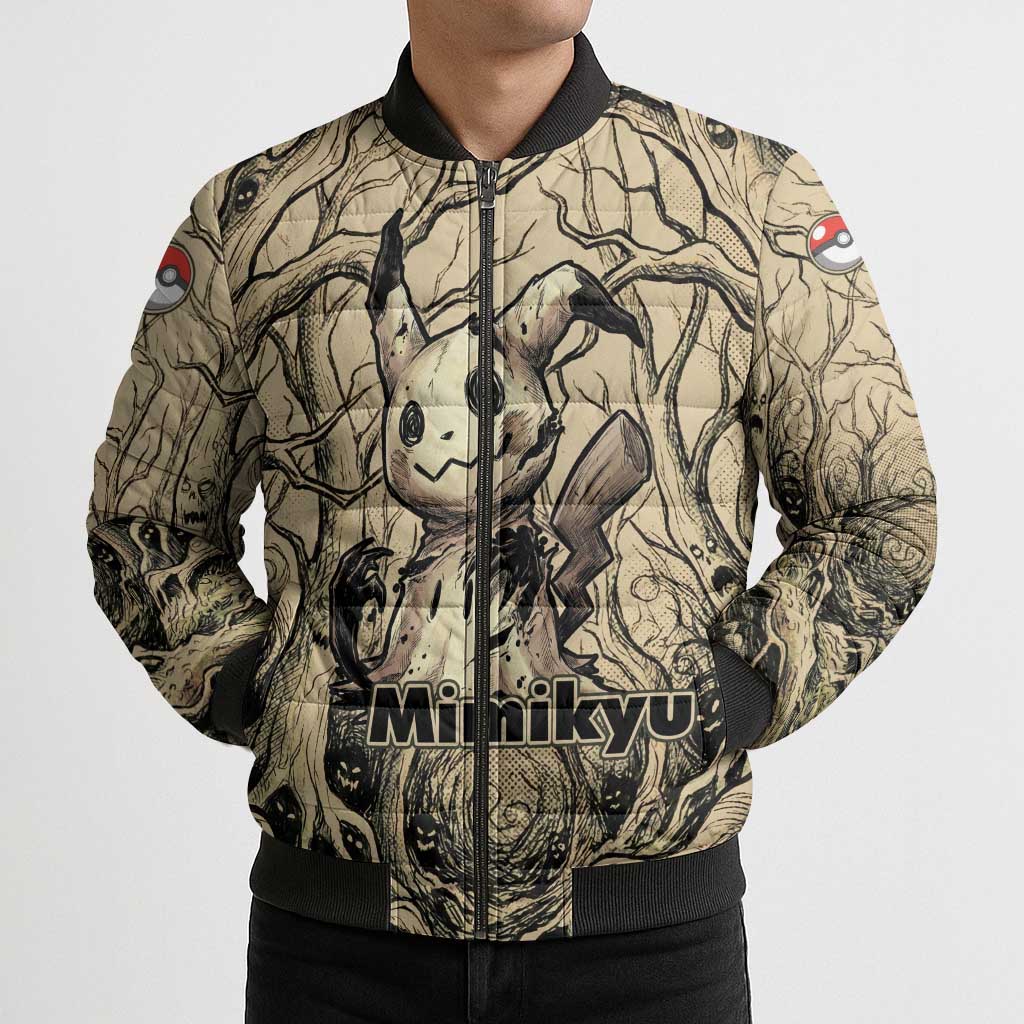 Mimikyu Forest Shadows Bomber Puffer Jacket Mimikyu’s Curse - Shadows Beneath the Mask