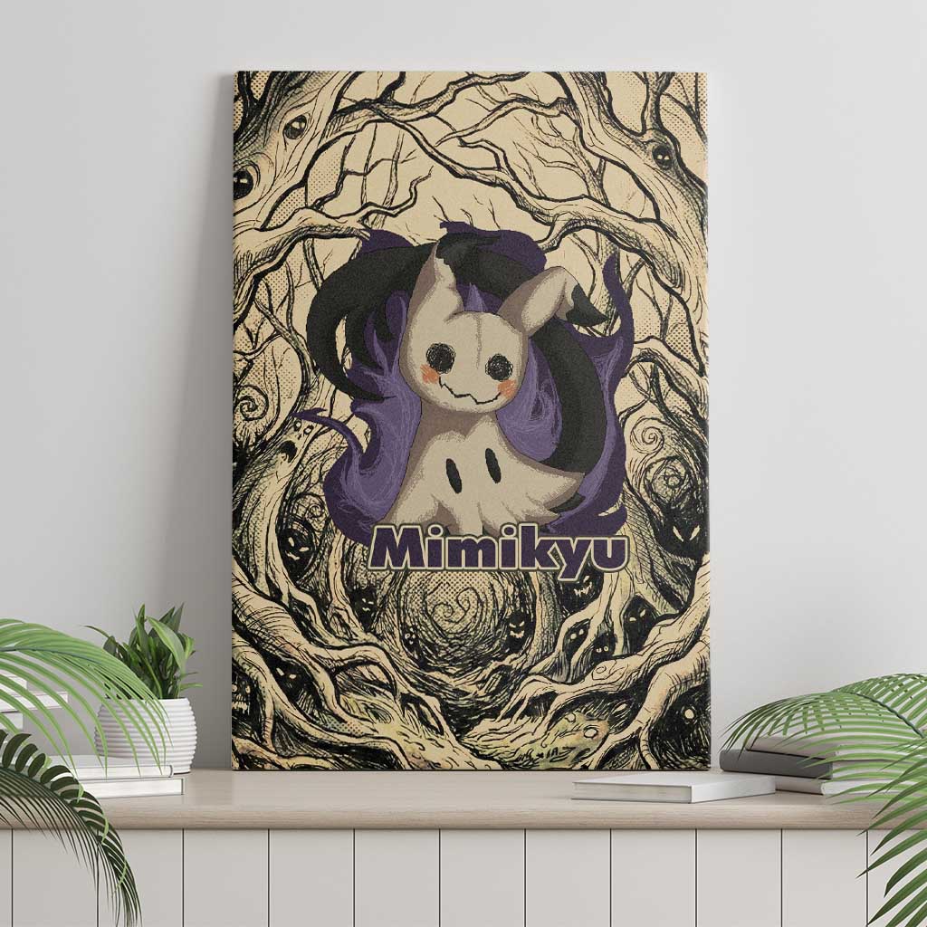 Mimikyu Forest Shadows Canvas Wall Art Mimikyu’s Curse - Shadows Beneath the Mask