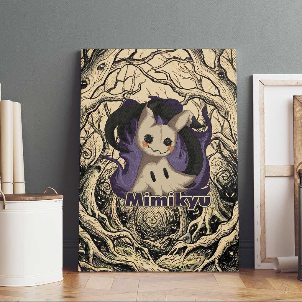 Mimikyu Forest Shadows Canvas Wall Art Mimikyu’s Curse - Shadows Beneath the Mask
