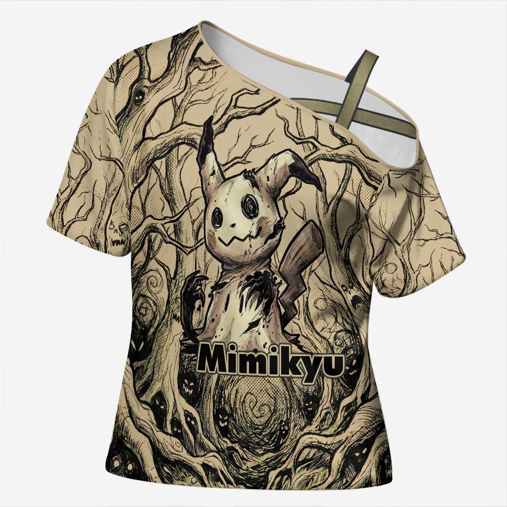 Mimikyu Forest Shadows Cross Shoulder Shirt Mimikyu’s Curse - Shadows Beneath the Mask