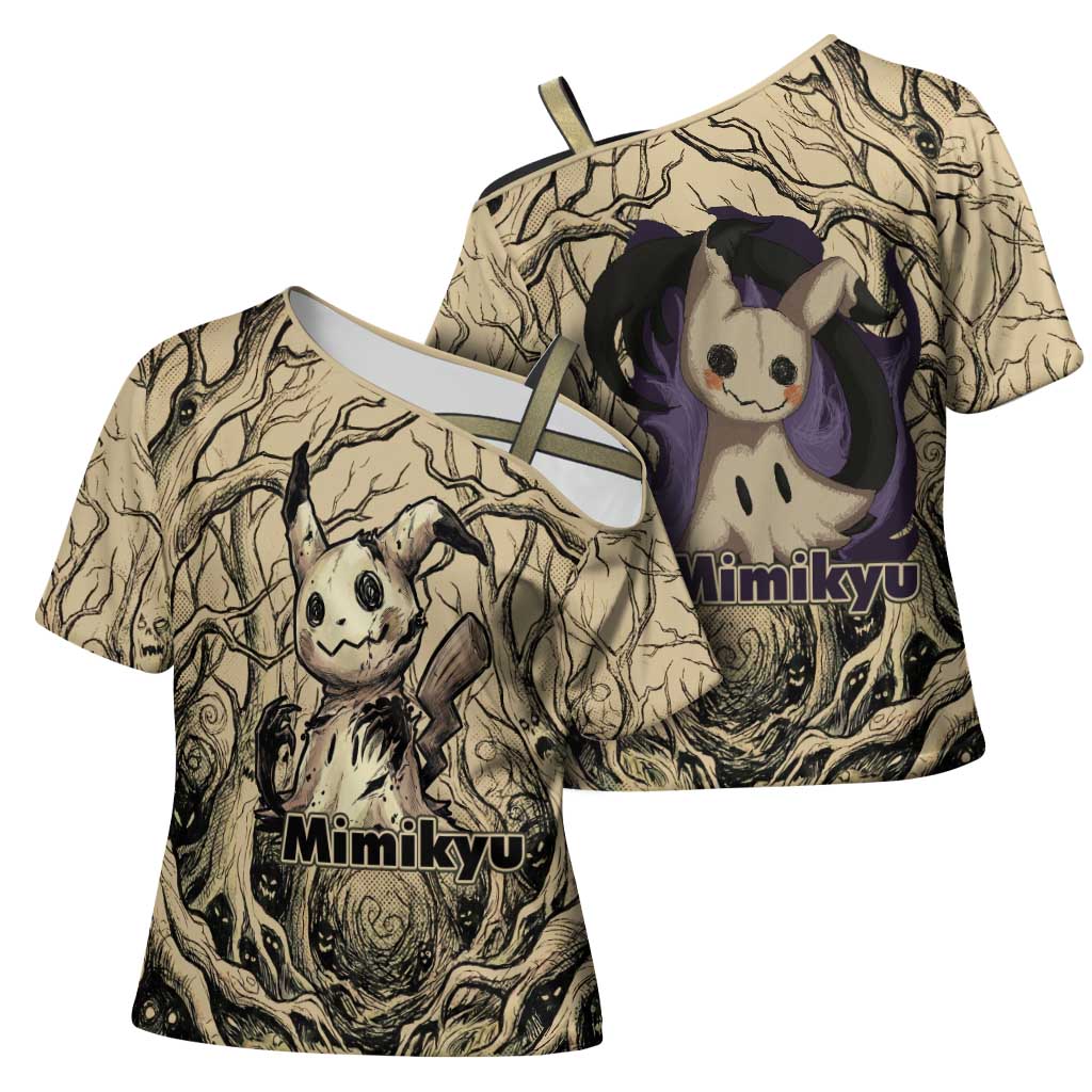 Mimikyu Forest Shadows Cross Shoulder Shirt Mimikyu’s Curse - Shadows Beneath the Mask