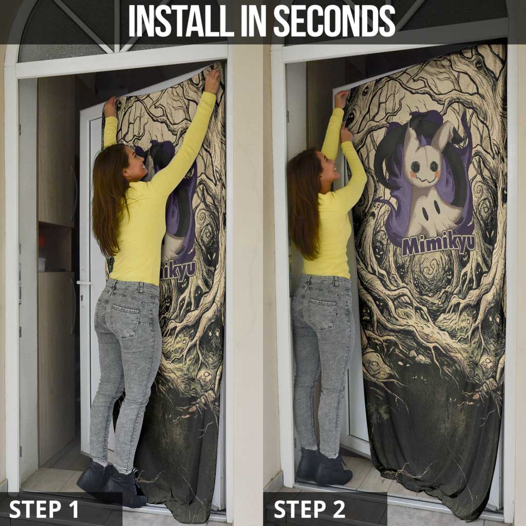Mimikyu Forest Shadows Door Cover Mimikyu’s Curse - Shadows Beneath the Mask
