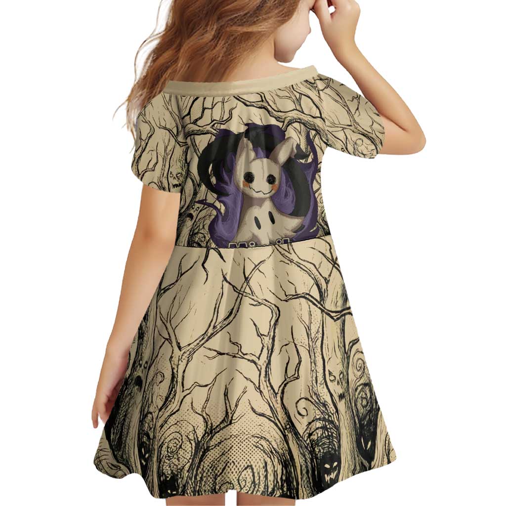 Mimikyu Forest Shadows Family Matching Off Shoulder Short Dress and Hawaiian Shirt Mimikyu’s Curse - Shadows Beneath the Mask