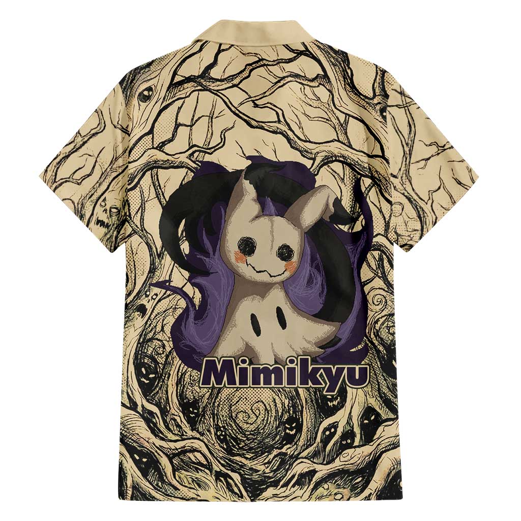 Mimikyu Forest Shadows Family Matching Off Shoulder Short Dress and Hawaiian Shirt Mimikyu’s Curse - Shadows Beneath the Mask