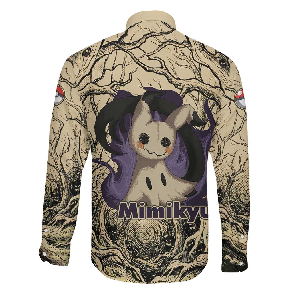 Mimikyu Forest Shadows Family Matching Short Sleeve Bodycon Dress and Hawaiian Shirt Mimikyu’s Curse - Shadows Beneath the Mask