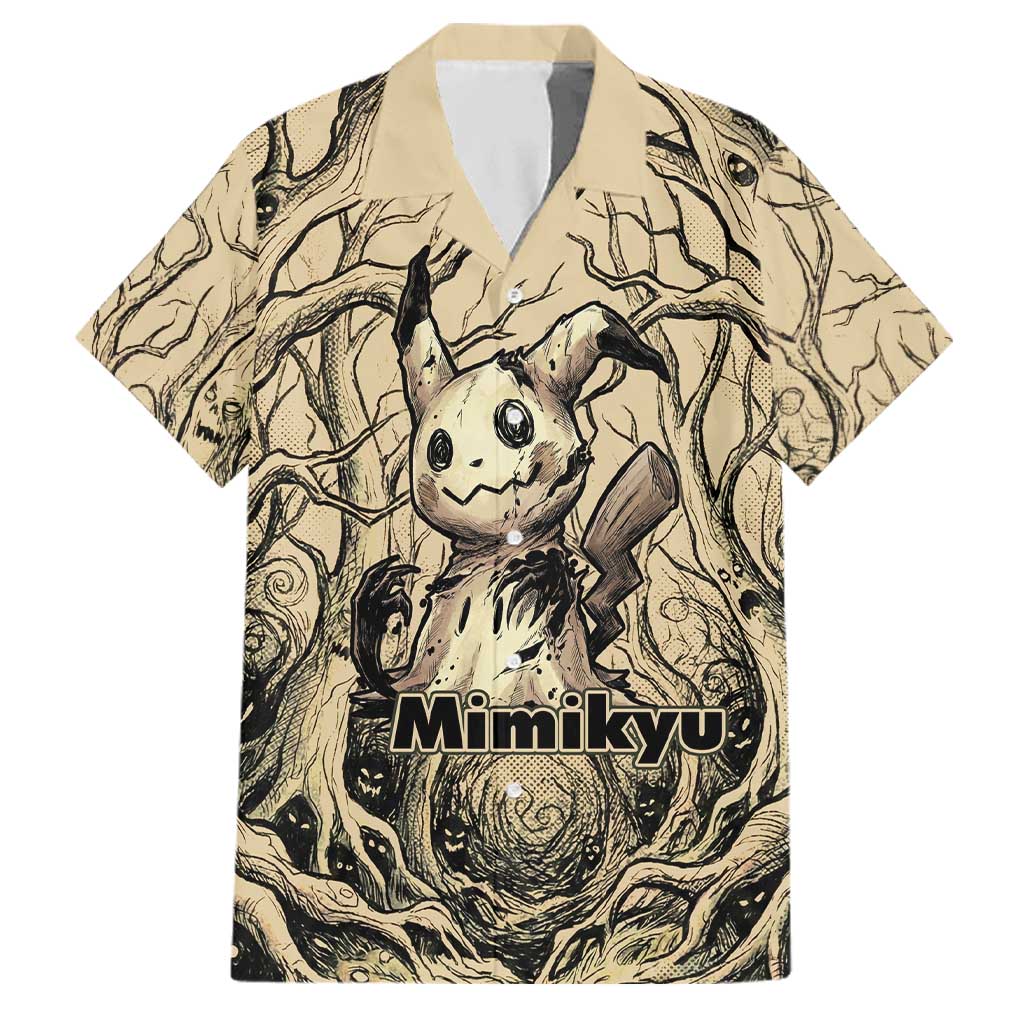 Mimikyu Forest Shadows Family Matching Tank Maxi Dress and Hawaiian Shirt Mimikyu’s Curse - Shadows Beneath the Mask