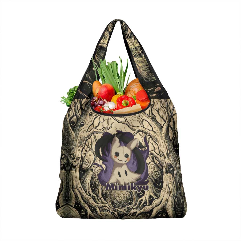 Mimikyu Forest Shadows Grocery Bag Mimikyu’s Curse - Shadows Beneath the Mask