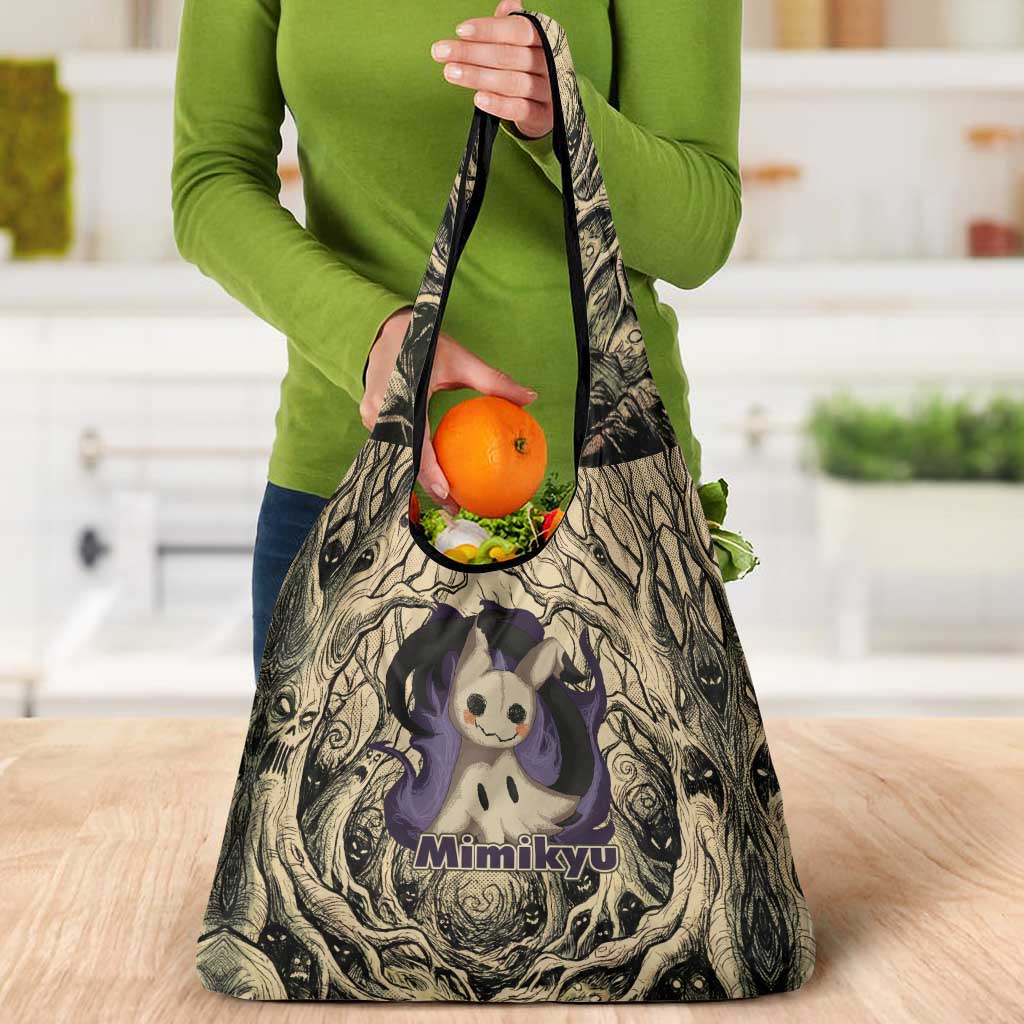 Mimikyu Forest Shadows Grocery Bag Mimikyu’s Curse - Shadows Beneath the Mask