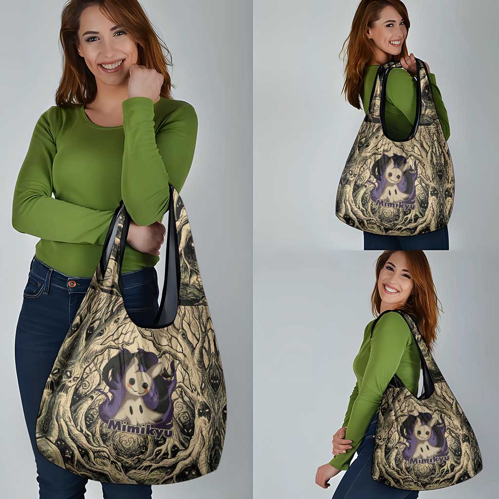 Mimikyu Forest Shadows Grocery Bag Mimikyu’s Curse - Shadows Beneath the Mask