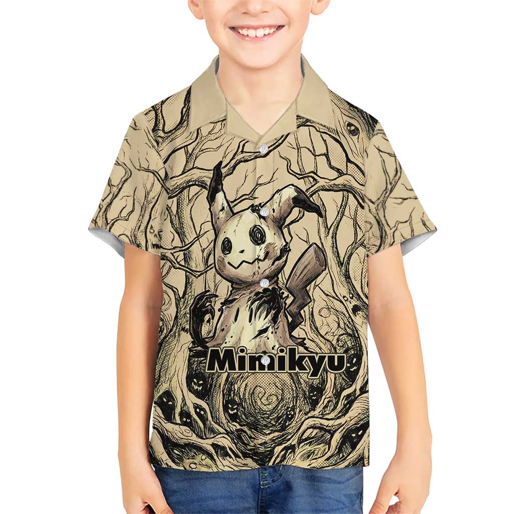Mimikyu Forest Shadows Hawaiian Shirt Mimikyu’s Curse - Shadows Beneath the Mask