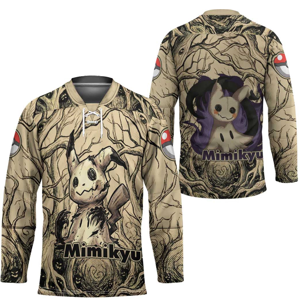 Mimikyu Forest Shadows Hockey Jersey Mimikyu’s Curse - Shadows Beneath the Mask