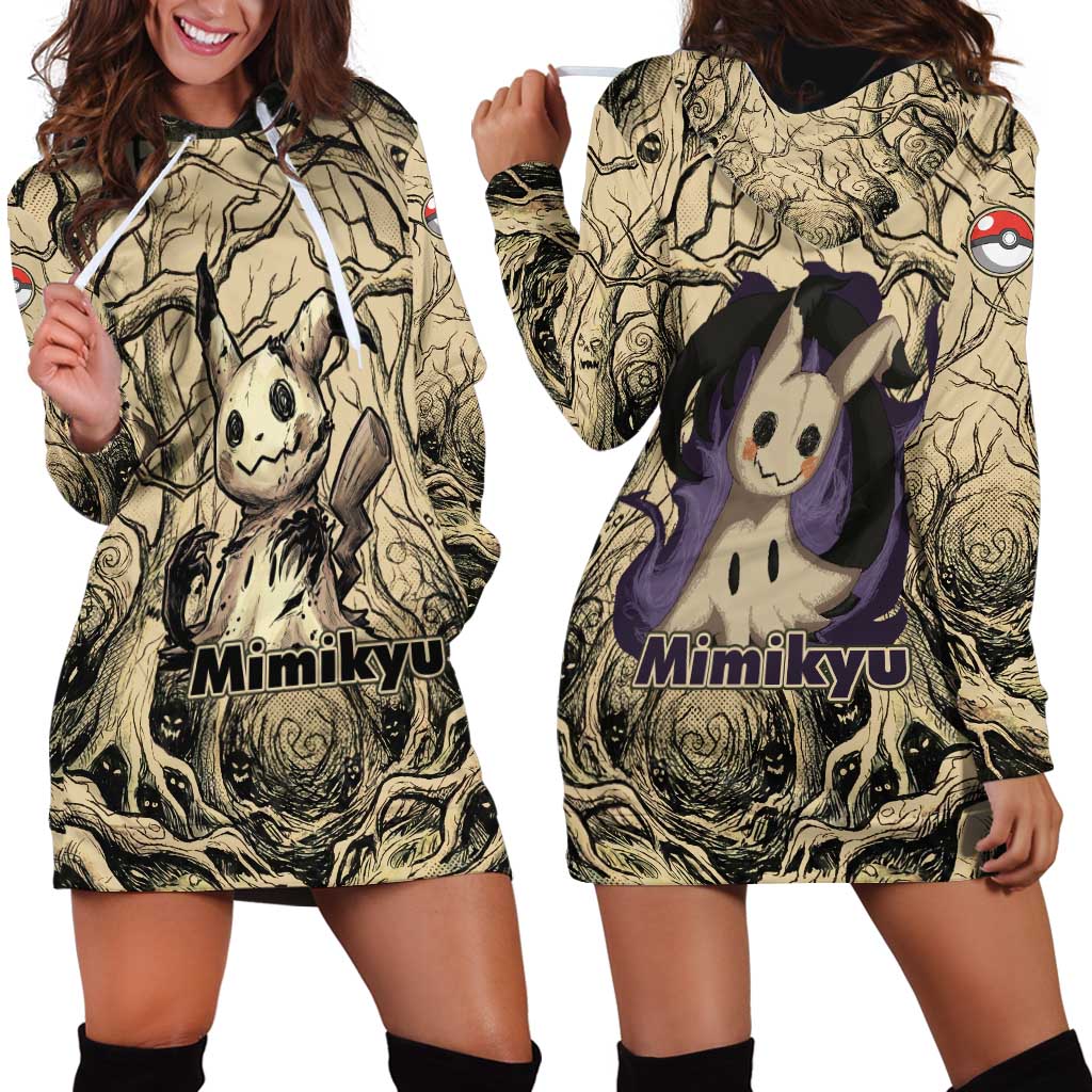 Mimikyu Forest Shadows Hoodie Dress Mimikyu’s Curse - Shadows Beneath the Mask