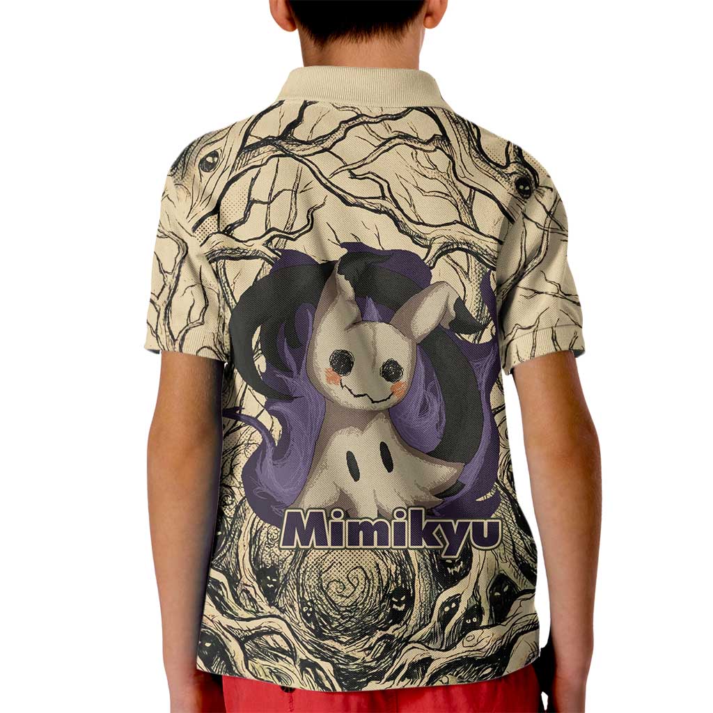 Mimikyu Forest Shadows Kid Polo Shirt Mimikyu’s Curse - Shadows Beneath the Mask