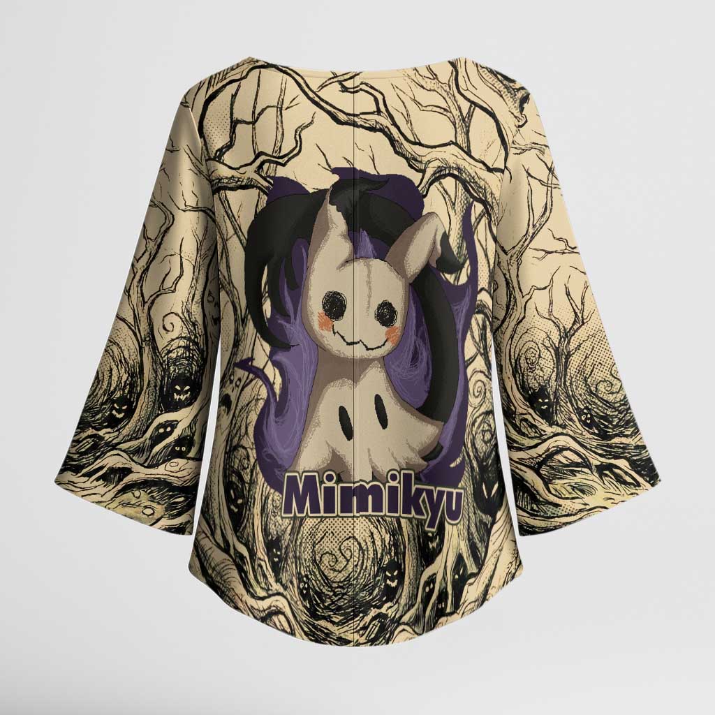 Mimikyu Forest Shadows Kimono Sleeve Blouse Mimikyu’s Curse - Shadows Beneath the Mask